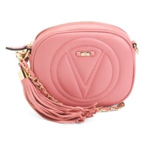 Valentino Pink Quilted Crossbody Bag with Tassel